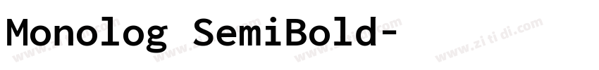 Monolog SemiBold字体转换